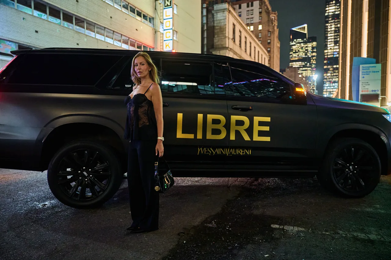 Yves Saint Laurent campaign on a 360-degree vehicle wrap in New York City